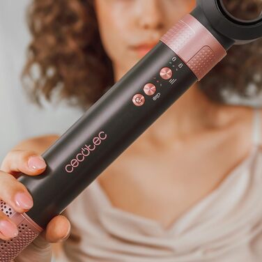 Фен-щітка Cecotec AirGlam Blue 12in1: 12 насадок, Coanda CeramicCare, 1400W, без пуху та пера
