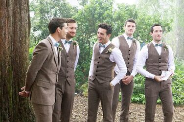 Жилет чоловічий RONGKI Showu з паєтками, слив фіт, для вечірки, весілля, елегантний костюмний жилет, стиль блейзера (L, візерунок 'єлочка/хакі3)