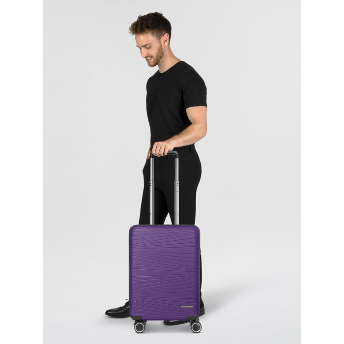 Набір валіз Franky Dallas 3.0 (3 шт.) | Тріумф фіолетового: TSA-замок, 4 колеса, обмежувач ручки | 36/60/92 л