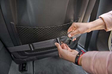 Автокрісло для собак та котів Bella Schwarz, чорний, штучна шкіра, 55x55 см, універсальне, миється