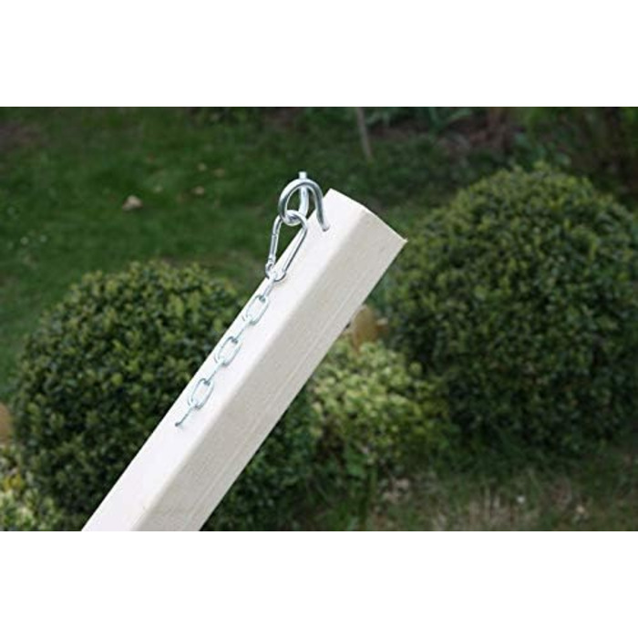 Megaastore Hammock Stand made of Beech Wood up to 90kg | Dimensions: Length: 320cm - Height: 80cm - Width at the bottom: 130cm