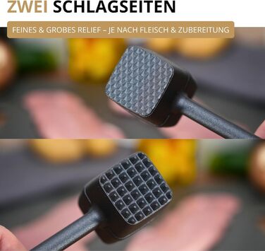 Молоток для м'яса Westmark Robusto-spezial Black Edition, алюміній, 21.5 см, сріблястий