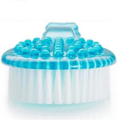 Back Brush 2 Pieces Bath Brush with Long Handle Shower Exfoliating Brush Body Scrub Back Massaging Brushes For Bathing (Green)