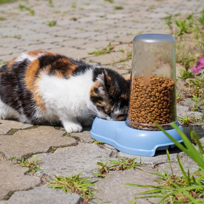 Автоматичний диспенсер для корму та води Ferplast AZIMUT 5500 для великих собак, 5.5 л, білий, з протиковзким дном, 23 x 41 x 37,5 см