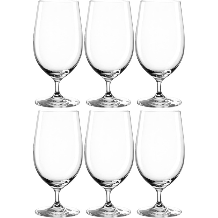 LEONARDO HOME CIAO+ Beer Glasses, Glasses, clear, 6 pieces (1 pack), 6