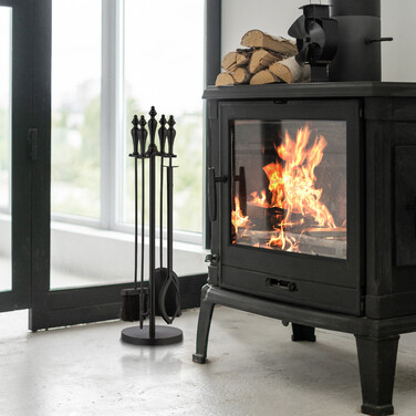 Relaxdays 5-Piece Fireplace Set