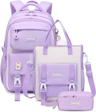 Стильний рюкзак для підлітка Tanou, набір шкільних сумок: рюкзак, сумка через плече, пенал. Об'ємний, з відділенням для ноутбука 15,6