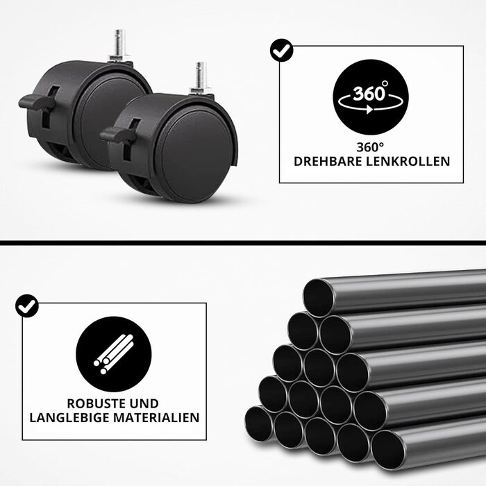Воніа - багаторівнева сушилка для білизни на колесах, білий металевий стійка, 3 яруси, 6 відкидних крил, 72 x 50 x 172 см, економна, мобільна та стабільна для внутрішнього та зовнішнього використання