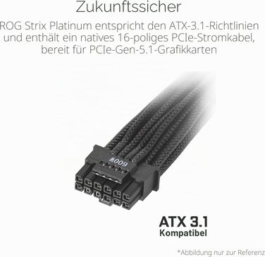 Блок живлення ASUS ROG Strix 1200W Platinum Gaming, чорний