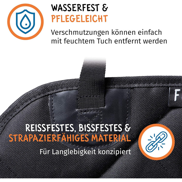 Преміум чохол для автокрісла для собак Floxik - водонепроникний, миючий, стійкий до розривів. Підходить для будь-якого авто.
