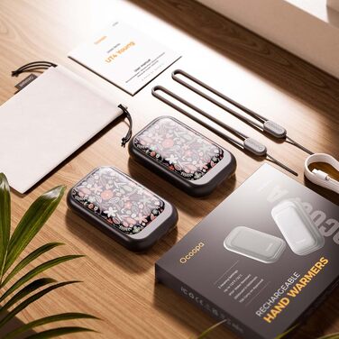 Електричні грілки для рук OCOOPA UT4 Young Flora Flamme, 5000mAh, 2 шт. - Компактні, Водонепроникні, Швидкий нагрів, USB, для зими та активного відпочинку