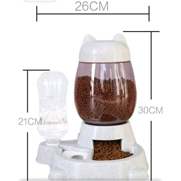 Автоматичний диспенсер для води та корму для котів та собак, 2.2L