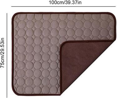 Килимок охолоджуючий для собак, самоохолоджуючий, 150x100 см, XL, темно-коричневий