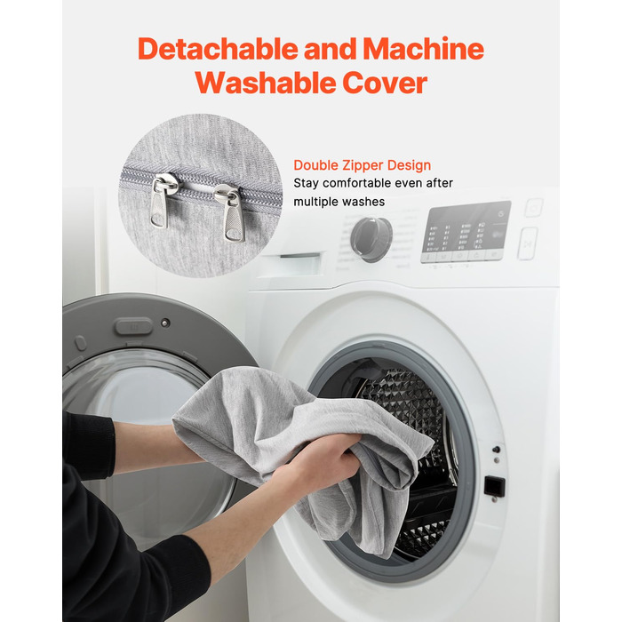 Подушка для вагітних VEVOR C-подібної форми, 133x63x21 см, знімний та пральний чохол, підтримка спини, живота, стегон та ніг