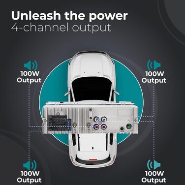 Автомагнітола Caliber 1DIN Bluetooth, FM-тюнер, 4x100Вт, USB/MicroSD, зарядка 2.1A, AUX, гучний зв'язок, зовнішній мікрофон, RCA, MP3/WMA/APE/FLAC
