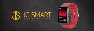 Смарт-годинник для літніх людей JG Smart EKG-650, українське меню, червоний