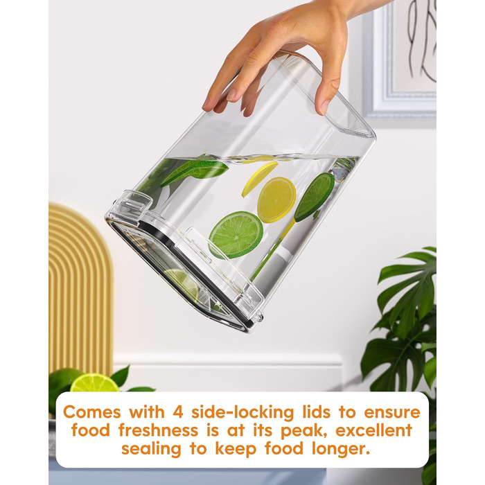 Набори контейнерів для зберігання продуктів з кришкою, 24 шт. Герметичні контейнери для меду, цукру, круп. З ручкою та етикетками