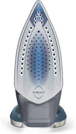 Парова праска Tefal Ultragliss Plus FV6842, 2800 Вт, знімний колектор накипу, подача пари 50 г/хв, паровий удар 260 г/хв, автоматичне вимкнення, захист від накипу, антицарапка, бірюзово-сіра