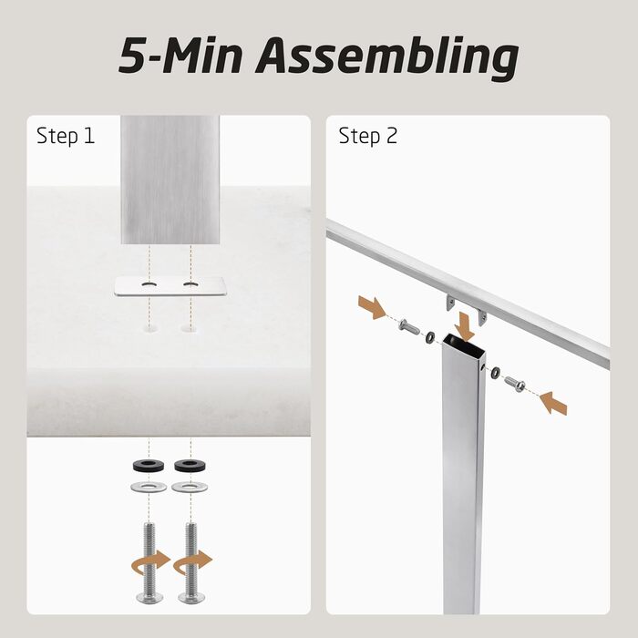 Підставка для рушників KES, стояча, з нержавіючої сталі, з мармуровою основою, 84 см, BTH217-2