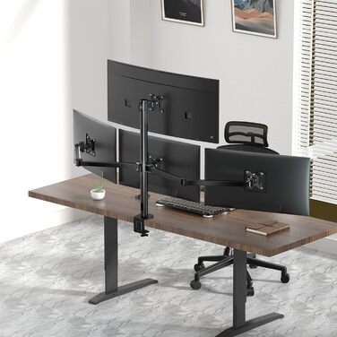 Тримач для моніторів на 4 екрани 17'-32' - підставка для LED/LCD моніторів, регульована висота, VESA 75/100, чорний, 32 дюйми