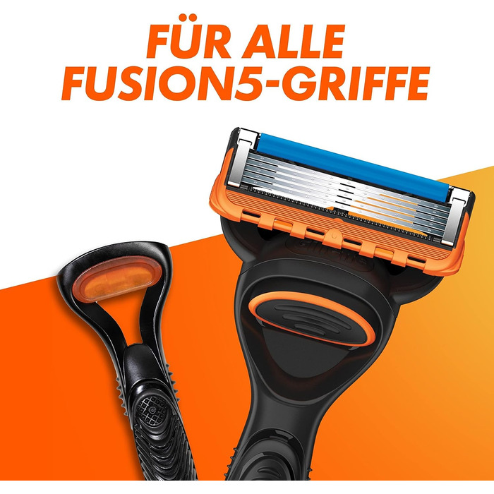 Смінні леза для чоловічої бритви Gillette Fusion 5 Power, 8 шт, помаранчеві