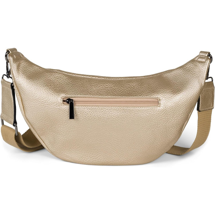 Сумка жіноча styleBREAKER на плече велика напівмісяць, кросбоді, золота - 37x17 см