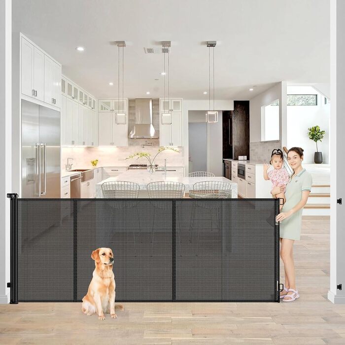 Захисний бар'єр для дитячих воріт, захист від падіння з драбини, 300 см, чорний