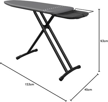 Прасувальна дошка Laurastar Plusboard, 42x125 см, 100% бавовна, сумісна з парогенераторами, регульована висота, вбудовані ролики, 9 кг