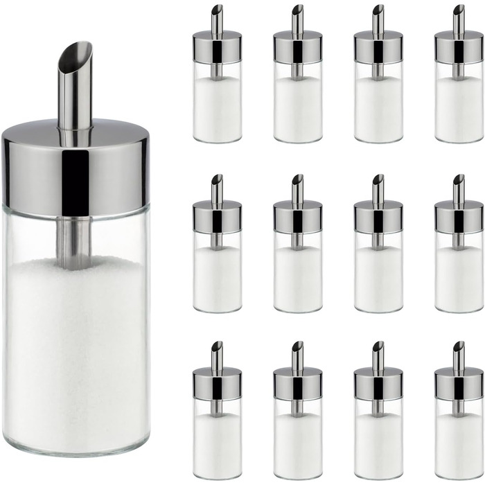 Tescoma Sugar Shaker Set (12 pieces), transparent, 150 ml