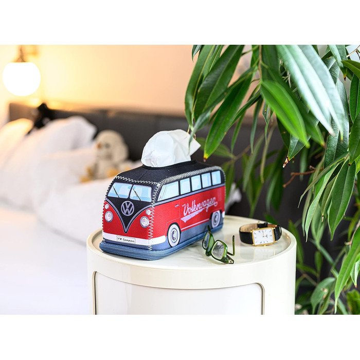 Диспенсер для паперових серветок BRISA VW Collection у стилі Volkswagen T1 Bulli (24 см, червоно-чорний)