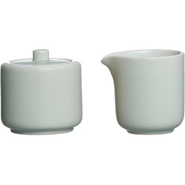 Ritzenhoff & Breker Jasper Milk & Sugar Set - Ceramic Creamer & Sugar Bowl with Matte Glaze & Soft-Touch Finish (Mint)