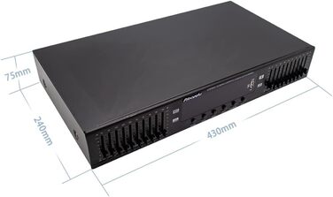 HIFI цифровий стерео еквалайзер Toplionace EQ898, 220В, USB, Bluetooth, двоканальний, 10-смуговий, чорний, для дому та сцени