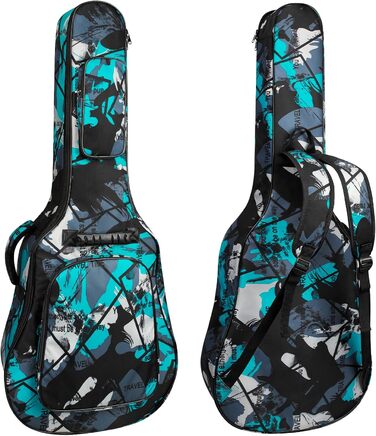 Чохол для гітари повного розміру 99 см (40 дюймів) - для акустичної та концертної гітари, Gigbag, 15 мм, водонепроникний, з двома кишенями, регульований плечовий ремінь, захист грифа
