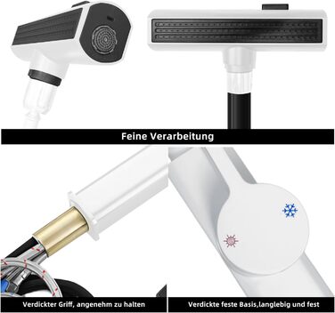 Висувна кухонна змішувач-кран для кухні, сумісність з мийкою, 3 режими струменя (білий)