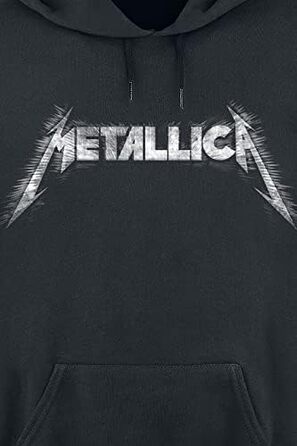 Чоловічий худі Metallica з принтом Spiked Logo, чорний, офіційний мерч гурту, розмір XL