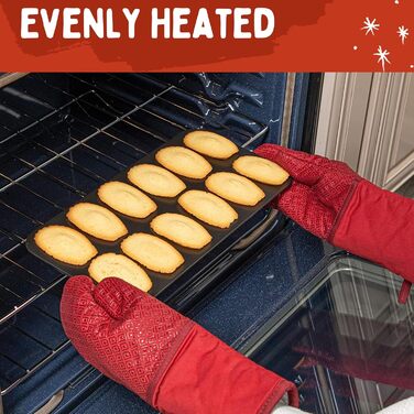 Форма для мадленів (2 шт) з антипригарним покриттям, 12 отворів, 40x24 см, з нержавіючої сталі