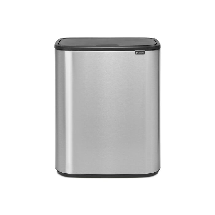 Відро для сміття Brabantia біле, 60 літрів, нержавіюча сталь з покриттям проти відбитків пальців