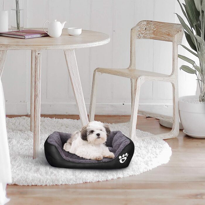 Килимок для кота та собаки AcserGery: м'яке ліжко, теплий лежак, чорний колір