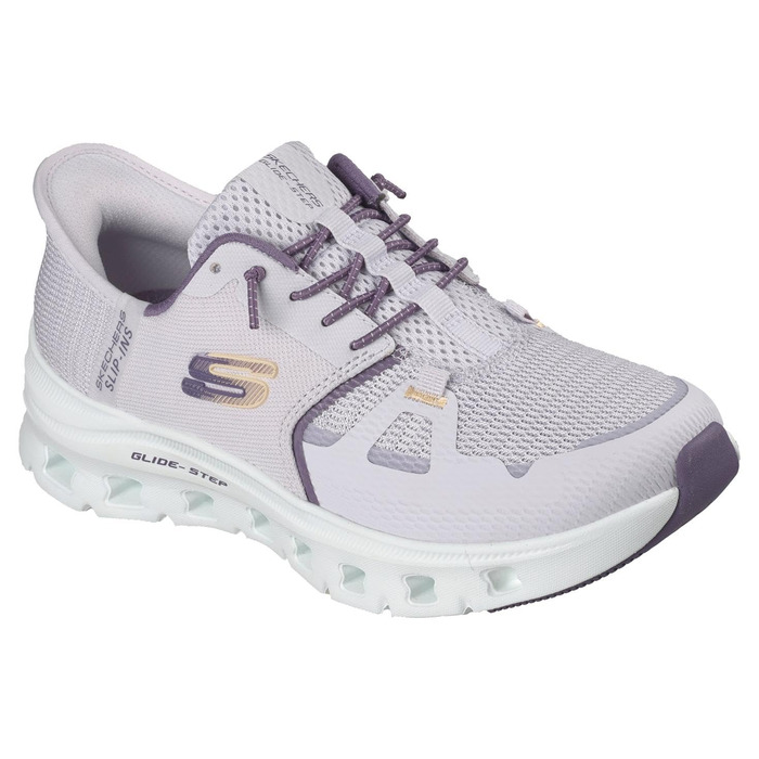 Кросівки Skechers Glide-Step Vibey Hands Free Slip-ins для жінок (38.5 EU, фіолетовий сітчастий верх)