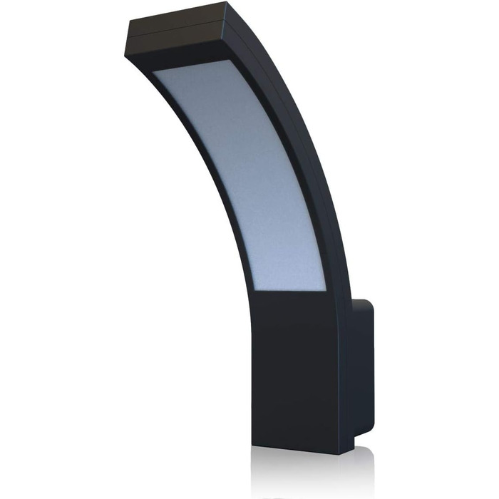 LongLife LED вулична лампа-стіна 15W чорна IP54 нейтральне світло для саду та огорожі