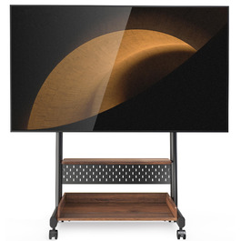 Підставка для телевізора FITUEYES на коліщатках, мобільна, для телевізорів 40-85 дюймів, регульована висота, VESA 600x400 мм, коричнева