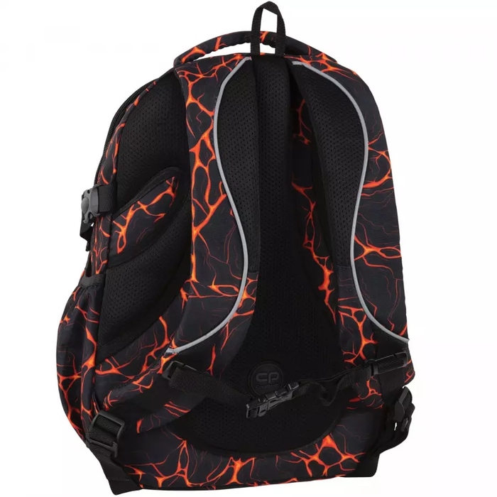 Багатовідсінковий шкільний рюкзак CoolPack, чорний, червоний, помаранчевий, 29 л