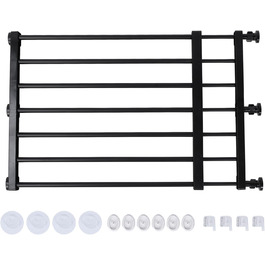 Металеве розширюване перегородка для собак, захисне перегородка для дітей, чорний колір, висота 42 см