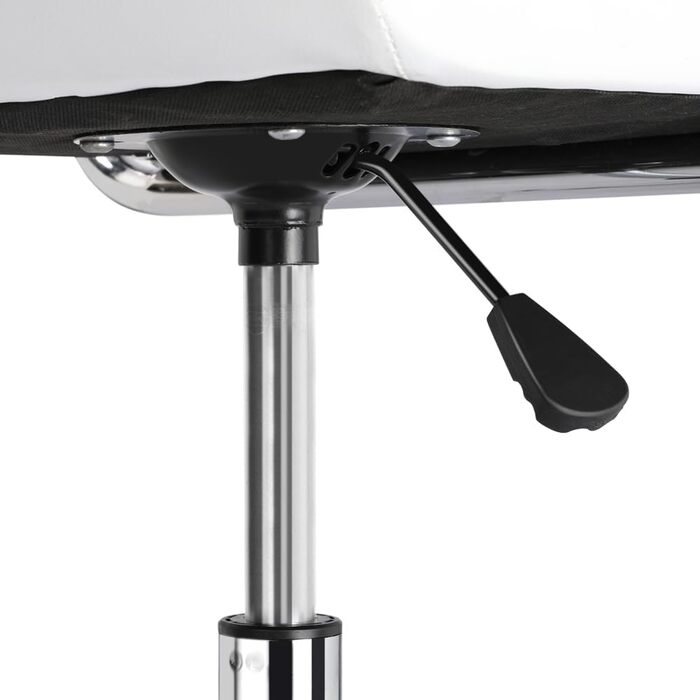 Офісне крісло Yaheetech з регулюванням висоти та знімними підлокітниками, штучна шкіра, білий колір