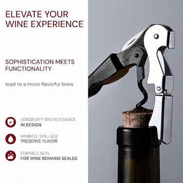 Набір викруток для вина з формою пляшки, 5 шт. Набір викруток для вина, аксесуари для вина, подарунковий набір, сомельє, відкривачі для пляшок (срібло)