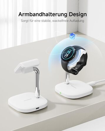 Зарядна станція SwanScout для Google Pixel Watch 3/2 (Не підходить для Pixel Watch 1), SwanScout 505G2, магнітний швидкий зарядний пристрій для Pixel Watch 3/Pixel Watch 2