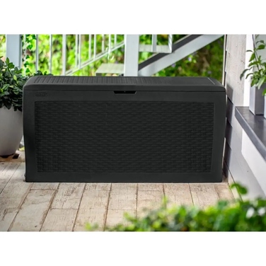 Садова скриня KETER Samoa Rattan Box 270 л, антрацит