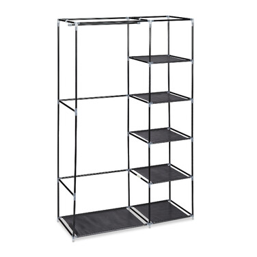 Large Fabric Storage Closet with Hanging Rod