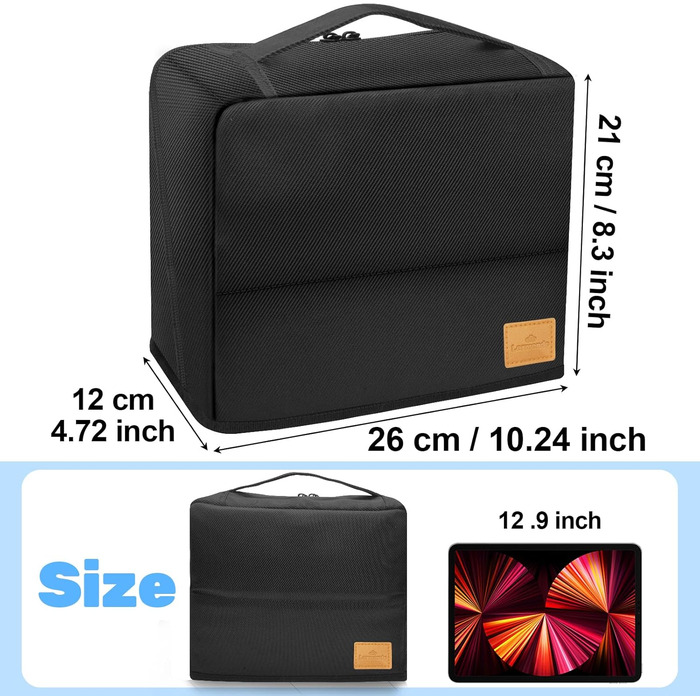 Чоловіча та жіноча дорожня косметичка Lermende з подвійною блискавкою, великий об'єм, зручна ручка для подорожей. (Чорний)