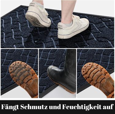 Килимок для підлоги Yimobra, водонепроникний, миється, 120x81 см, блакитний